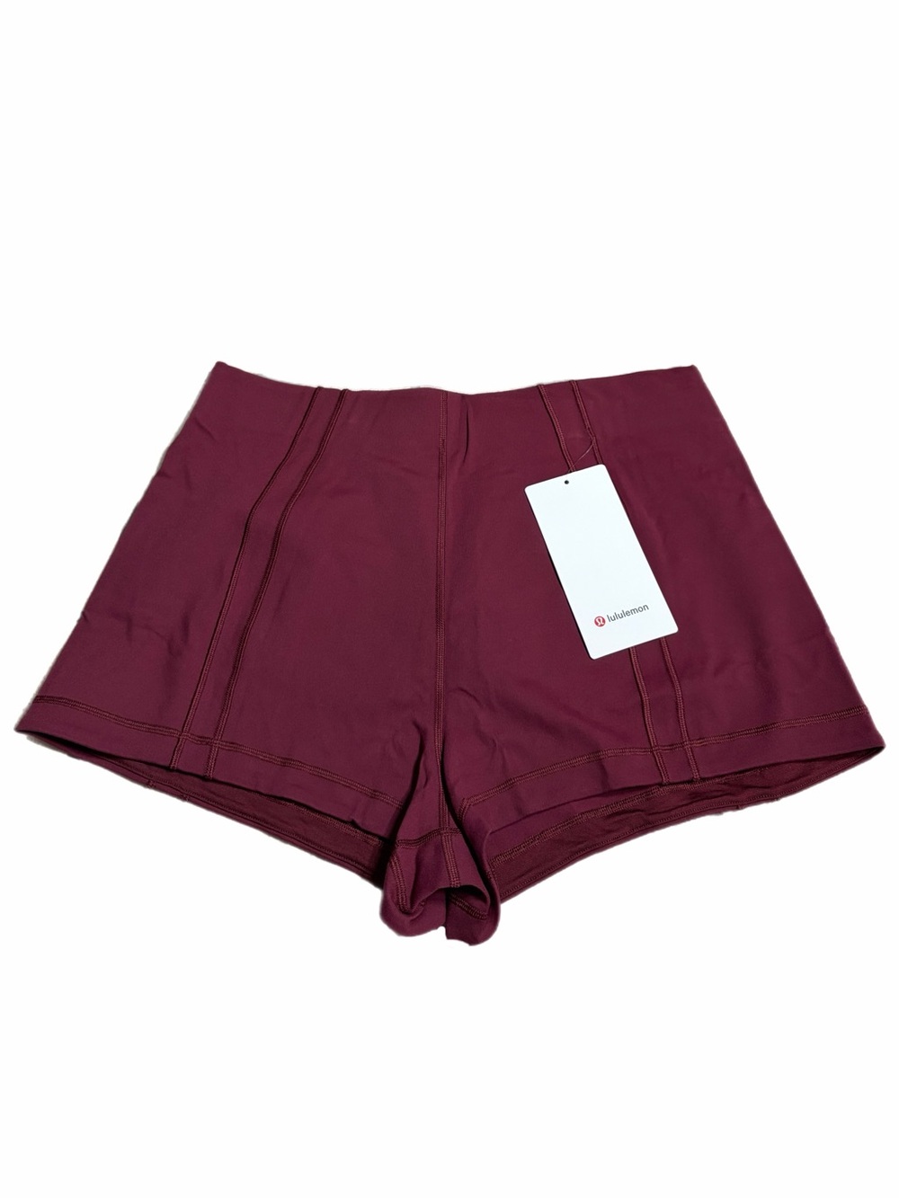 NWT Lululemon Define High-Rise Micro Short *2” Luon (Burgundy Bay) Size L